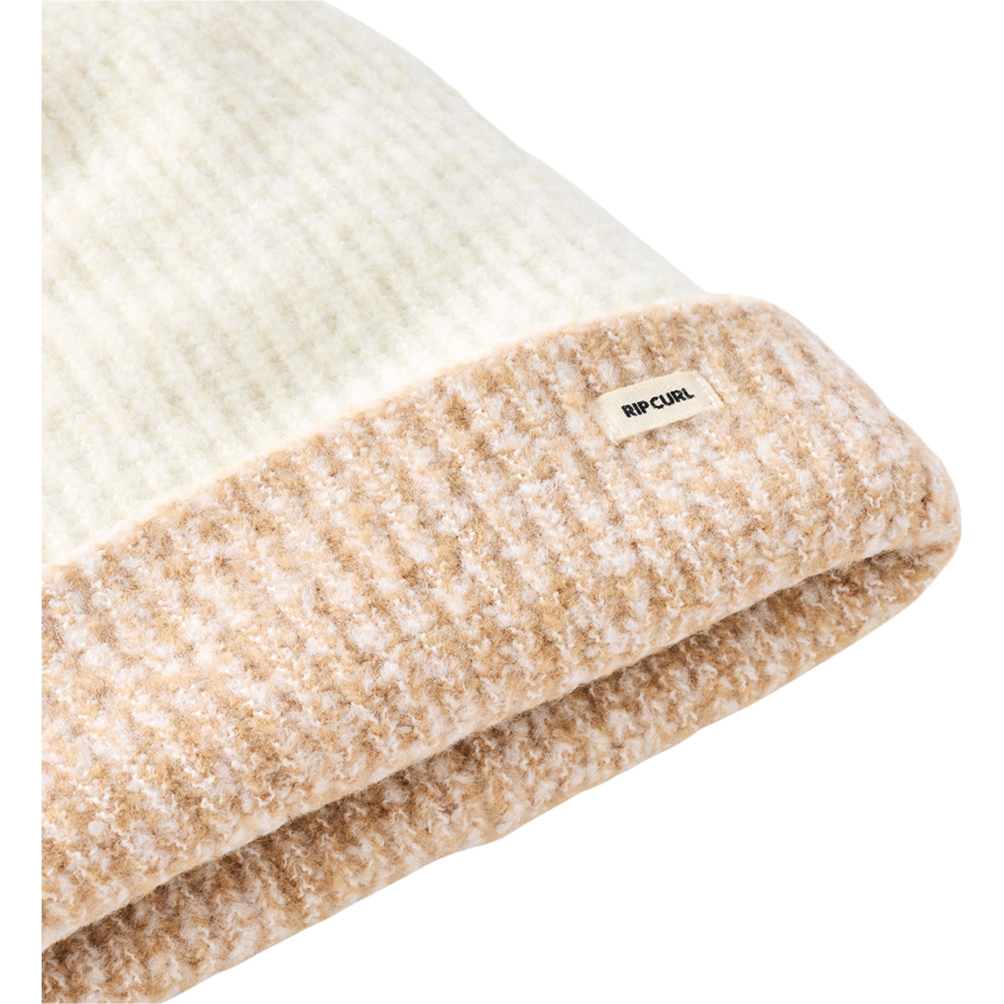 2026 Rip Curl Womens 2 Tone Reg Revo Beanie 02MWHE - Off White / Tan